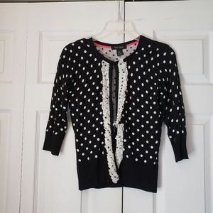 WHBM Polka Dot Cardigan XS
